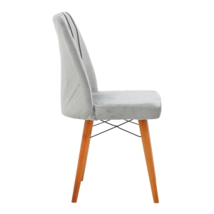 Scaun Model Vespera, Gri/Nuc, 45x52x95 cm - Img 3