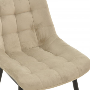 Scaun Model Vittorio, Bej/Negru, 46x62x80 cm - Img 5