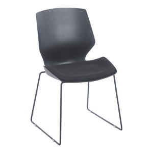 Scaun pentru vizitatori Genuine, negru, 47x52x85 cm