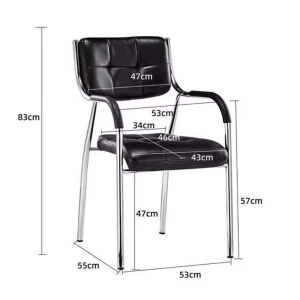 Scaun pentru vizitatori Otlen, alb/crom, 47x45x87 cm - Img 6