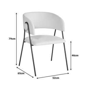 Scaun Rachele I, antracit/negru, 52x65x79 cm - Img 8