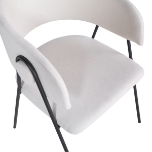 Scaun Rachele I, bej/negru, 52x65x79 cm - Img 6