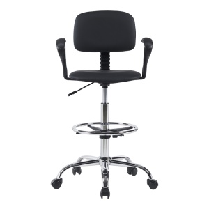 Scaun recepție Icina Ι, negru, 58x54x102-123 cm - Img 4