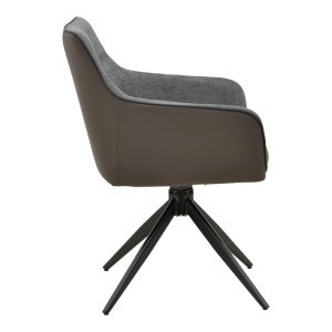 Scaun Rotativ Model Debra, Gri/Negru , 60x64x83 cm - Img 3