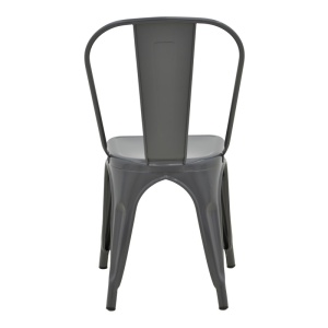 Scaun Utopia, gri închis, 44x44x85 cm - Img 6