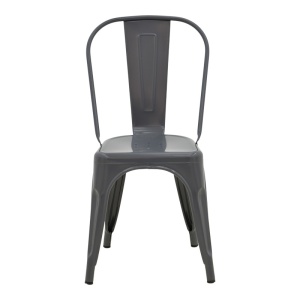 Scaun Utopia, gri închis, 44x44x85 cm - Img 5