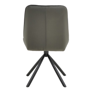 Scaun Wori, gri închis/negru, 48x56x82 cm - Img 5