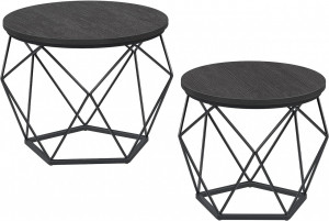 Set 2 Masute de Cafea Model Zayn, 50x50x40 cm, Negru - Img 2