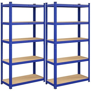 Set 2 Rafturi Metalice Model Harleigh, Albastru, 180x90x40 cm - Img 4