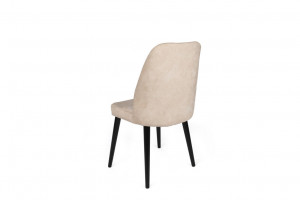 Set 2 scaune Model Dallas-520, Bej/Negru, 50x49x90 cm - Img 3