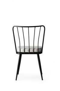 Set 2 scaune Model Star, Alb/Negru, 43x42x82 cm - Img 4