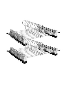 Set 20 de umerase pentru pantaloni, Songmics, 31 cm, Argintiu, CRI003-20 - Img 1