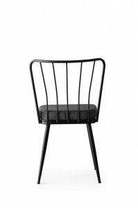 Set 4 scaune Model Star, Gri/Negru, 43x42x82 cm - Img 4