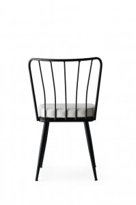 Set 4 scaune Model Star, Negru/Alb, 43x42x82 cm - Img 4