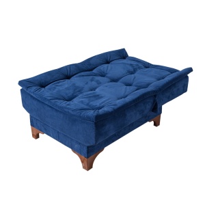 Set canapea extensibilă Kelebek Albastru inchis 190x90x85 cm - Img 11