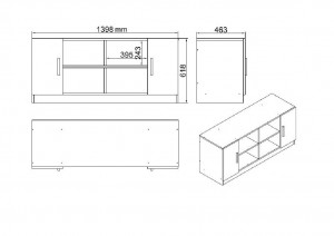 Set Complet Mobilier Birou Salvador, model VO15, 140x73.8x60 cm, Nuc/Antracit - Img 3