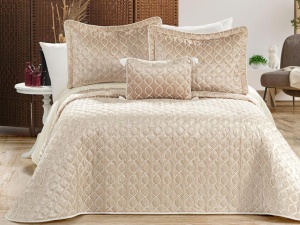 Set Cuvertura Pat Dublu Model Brillance Cappucino