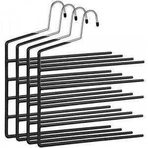 Set de 4 umerase cu 5 bare din metal, Songmics, Negru, 35x32x0.5 cm - Img 2