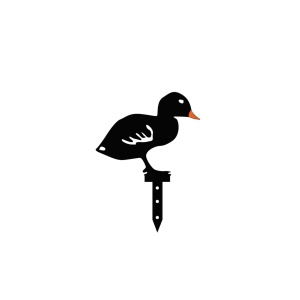 Set de accesorii metalice decorative pentru gradina Ducks Negru 20x15 cm - Img 8