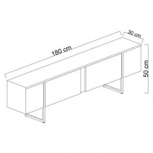 Set de mobilier pentru living Luxe, Antracit- Negru - Img 7