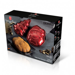 Set Forme Craciun pentru Copt set, 2 Piese, Burgundy BH/6947 - Img 3