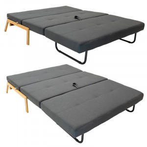 Set living pentru studenti Lounge 2, 3 bucati Gri - Natural - Img 3