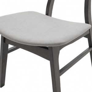Set Masa si Scaune Benson-Orlean 5 Piese Gri Rustic 80x80x75 cm - Img 7