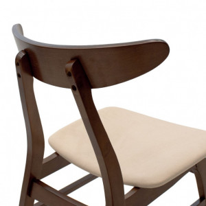 Set Masa si Scaune Benson-Orlean 7 Piese Nuc Inchis - Bej 150x90x75 cm - Img 5