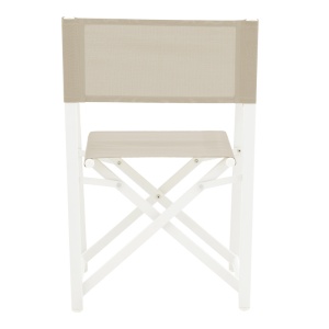 Set Masa si Scaune de Exterior, 5 Piese, Model Kliton-Mabu, Alb, 150x80x74 cm - Img 6
