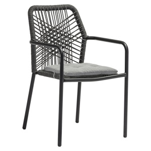 Set masă și scaune de exterior, 7 Piese, Model Kherson-Kliton, Antracit, 150x80x74 cm - Img 2
