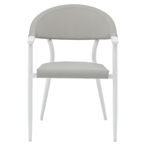 Set Masa si Scaune de Gradina, 3 Piese, Model Synergy-Pino, Natural/Alb, 80x80x74 cm - Img 5