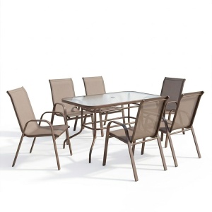 Set Masa si Scaune Gradina Valor-Calan 7 Piese Maro - Img 7