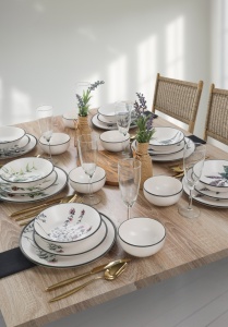 Set veselă din ceramică, 24 bucati Sidonia Springs Alb - Img 4