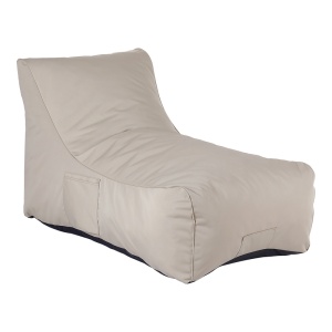 Șezlong Tip Puf Otenda, Interior/Exterior, Bej, 67x110x65 cm