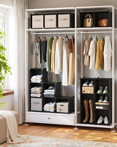Sistem de depozitare modular, 15 cuburi Model Marcos, Negru, 123x31x123 cm - Img 4
