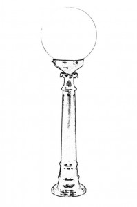 Stalp de iluminat BSU-68160-BSY-M3-BOP Negru Alb - Img 2