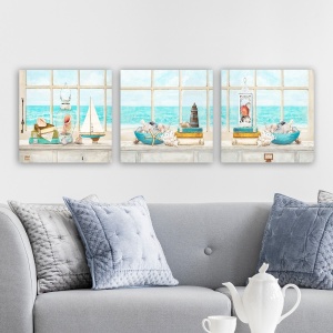 Tablou, 3 bucati dr9009 Multicolor 30x30x3 cm - Img 1