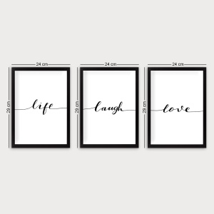 Tablou, 3 bucati SET Multicolor 24x29 cm - Img 2