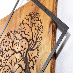 Tablou din lemn si metal Tree Nuc 54x54 cm - Img 5