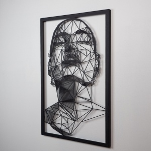 Tablou metalic Antonietta Negru 45x70 cm - Img 3