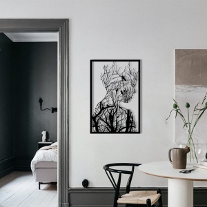 Tablou metalic Arakan Negru 42x62 cm - Img 2