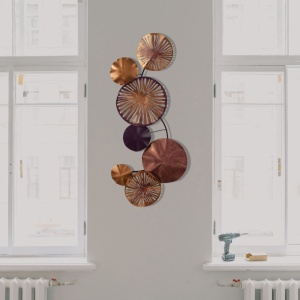 Tablou metalic Astrid Multicolor 79x35 cm - Img 4