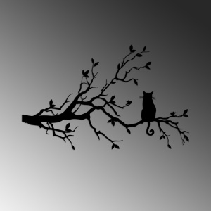 Tablou metalic Cat Negru 80x50 cm - Img 5