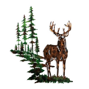 Tablou metalic Deer Multicolor 65x79 cm - Img 6