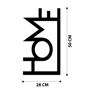 Tablou metalic Home Negru 28x50 cm - Img 6
