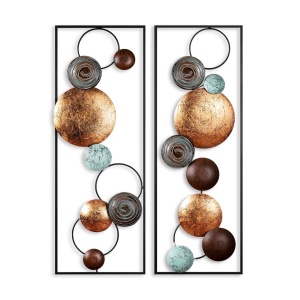 Tablou metalic Textured Multicolor 32x92x4 cm - Img 6