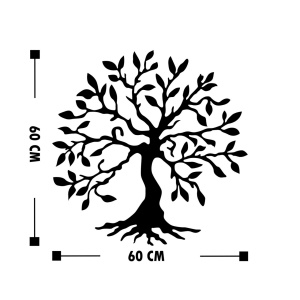 Tablou metalic Tree Negru 60x60 cm - Img 3