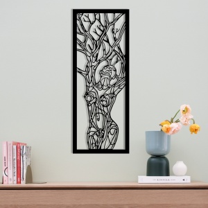 Tablou metalic Vuslat Negru 20x51 cm - Img 1