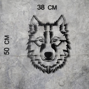 Tablou metalic Wolf Negru 38x50 cm - Img 8