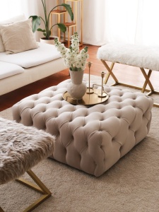 Taburet Chester Crem 80x40x80 cm - Img 2